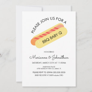 Invitación Parrillada para Baby Shower Parrillada en el patio