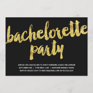 Invitación Parrillas de oro  Fiesta de la Bachelorette de Pur