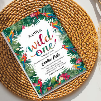 Invitación Parroquias acuáticas florales Chica ducha de bebé