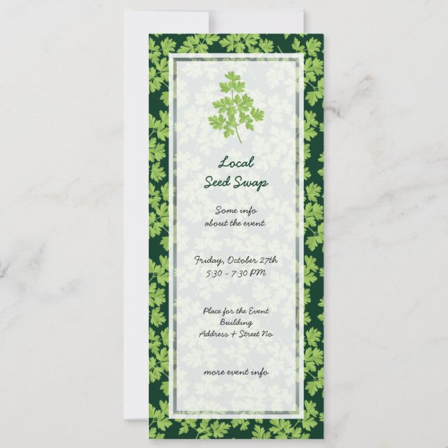 Invitación Parsley (Reverso)