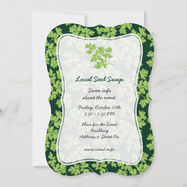 Invitación Parsley (Reverso)