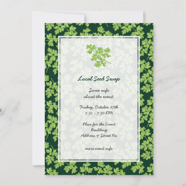 Invitación Parsley (Reverso)