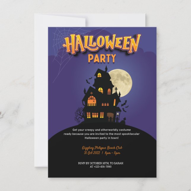 INVITACIÓN PARTE ADULT HALLOWEEN (Anverso)
