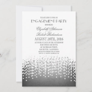 Invitación parte de compromiso elegante de cadenas