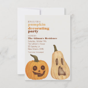 Invitación Parte decorativa de calabaza de Halloween Invita