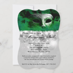 Invitación Parte Halloween de la máscara de bolas de máscaras