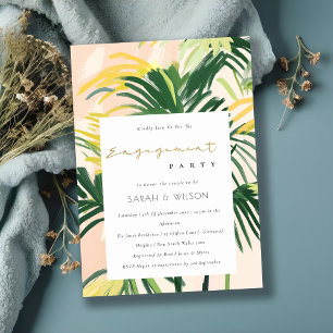 Invitación Participación del Boho Rubor Green Tropical Palm B