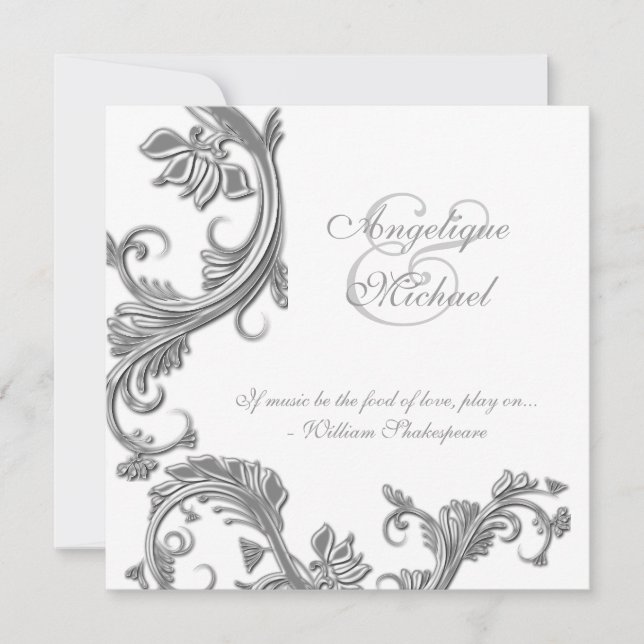 Invitación Participación en el aniversario de Silver boda (Anverso)