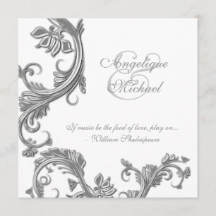 Invitación Participación en el aniversario de Silver boda