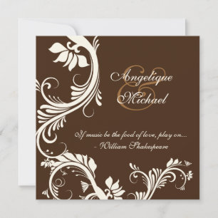 Invitación Participación en el aniversario del boda de marfil