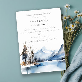Invitación Participación en el paisaje de nieve de invierno d