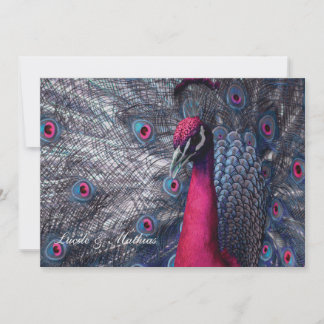 Invitación Participación matrimonio Pavo real