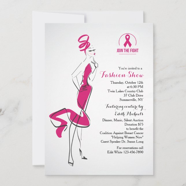 Invitación Participe En El Festival De Moda De Lucha (Anverso)