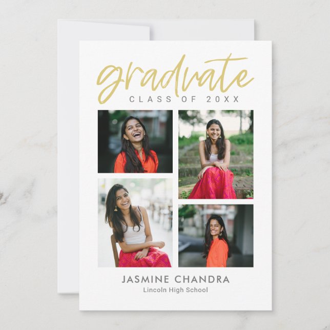 Invitación Particularmente Guay Editable Color Graduation Inv (Anverso)