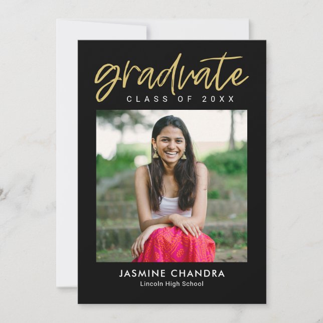 Invitación Particularmente Guay Editable Color Graduation Inv (Anverso)