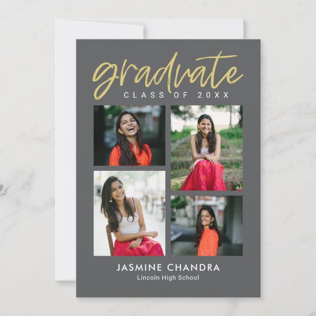 Invitación Particularmente Guay Editable Color Graduation Inv (Anverso)