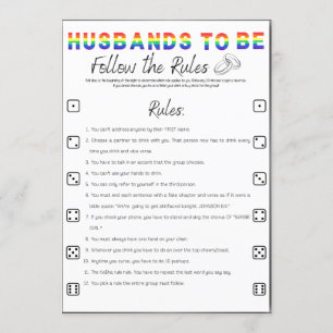 Invitación Partida de Bachelor Gay, siga las reglas