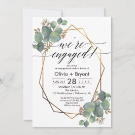 Invitación Partida de compromiso de marco geométrico Eucalypt