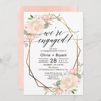 Invitación Partida de compromiso del marco geométrico de colo