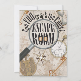 Invitación Partida de cumpleaños personalizada Escape Room Ga