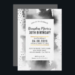 Invitación PARTIDA DEL CUMPLEAÑOS INVITAR el gris acuarela mo<br><div class="desc">por kat massard >> kat@simplysweetPAPERIE.com <<< Un diseño de invitación supersencillo pero elegante para su cumpleaños. Guau sus amigos y familia con este pequeño número ;D Configurar como plantilla es sencillo para usted agregar sus propios detalles, o pulsar el botón personalizar y puede añadir o cambiar texto, fuentes, tamaños, etc...</div>