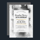Invitación PARTIDA DEL CUMPLEAÑOS INVITAR el gris acuarela mo<br><div class="desc">por kat massard >> kat@simplysweetPAPERIE.com <<< Un diseño de invitación supersencillo pero elegante para su cumpleaños. Guau sus amigos y familia con este pequeño número ;D Configurar como plantilla es sencillo para usted agregar sus propios detalles, o pulsar el botón personalizar y puede añadir o cambiar texto, fuentes, tamaños, etc...</div>