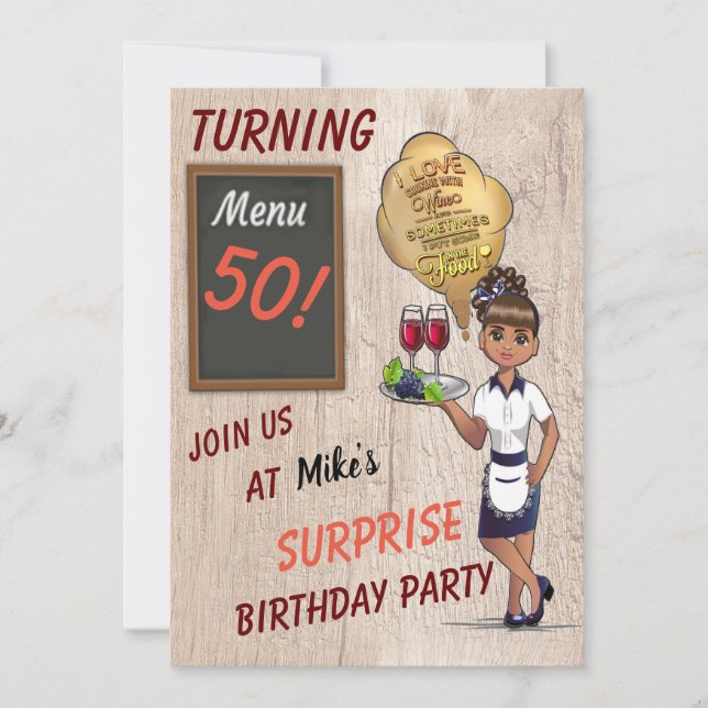 Invitación Partida especial de cumpleaños 50 (Anverso)