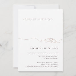 Invitación Partida mínima de compromiso de Rubor en anillo si