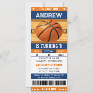 Invitación Partida personalizada de partidos de básquetbol