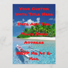 Invitación Partida tropical de la isla