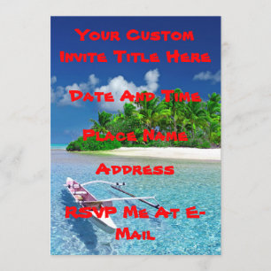 Invitación Partida tropical de la isla