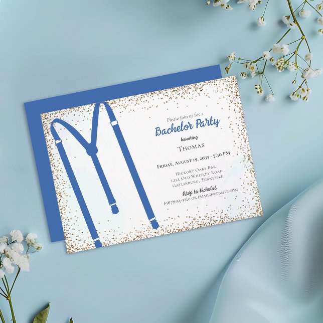 Invitación Partido Bachelor del Suspender Azul (Subido por el creador)