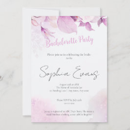Invitación Partido Bachelorette, Boda floral del Boho rosa su