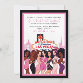 Invitación Partido Bachelorette de Las Vegas Rosa