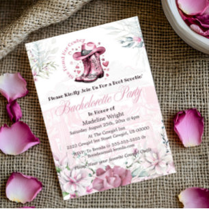 Invitación Partido Bachelorette de Vintage Occidental