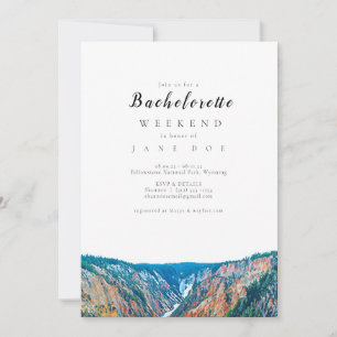 Invitación Partido Bachelorette del Parque Nacional Yellowsto