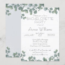 PARTIDO BACHELORETTE Eucalyptus Verde Boho Moderno