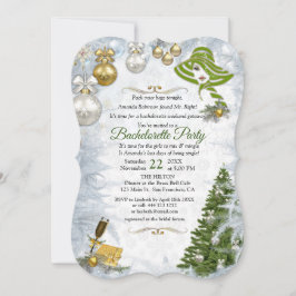 Invitación Partido Bachelorette para Navidades Blancos