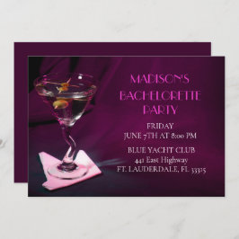 Invitación Partido Bridal Martini de la Bachillerato Rosa Osc