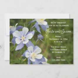 Invitación Partido Compromiso de Flores de Columbina Azul