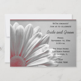 Invitación Partido Compromiso de los Resaltados Florales Rojo