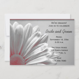 Invitación Partido Compromiso de los Resaltados Florales Rojo