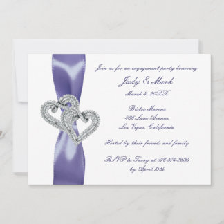 Invitación Partido Compromiso del Corazón del Diamante Azul P