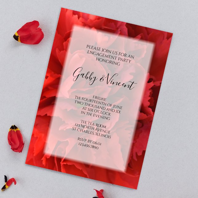 Invitación Partido Compromiso Floral de la Carnación Roja (Subido por el creador)