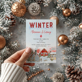 Invitación Partido cumpleaños de Navidades de Nieve de la Cas