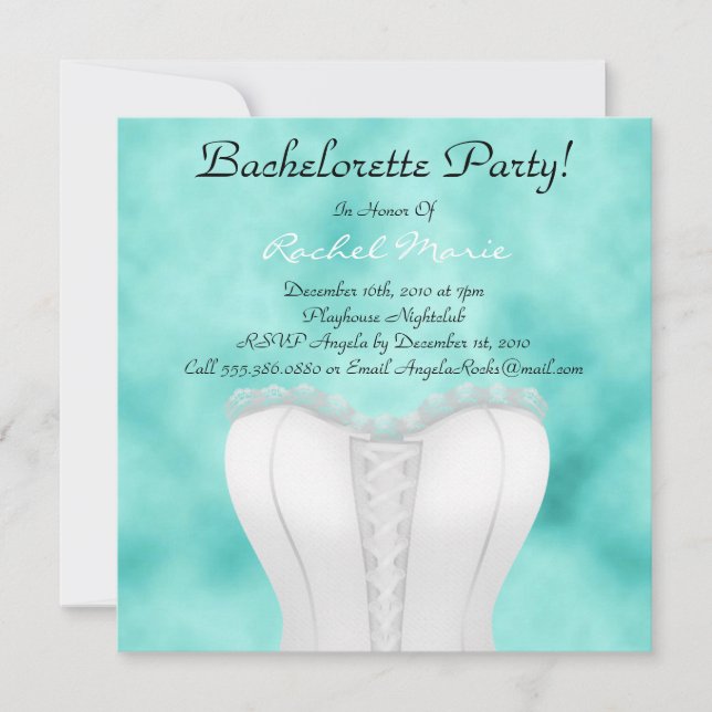 Invitación Partido Cute Bachelorette (Anverso)