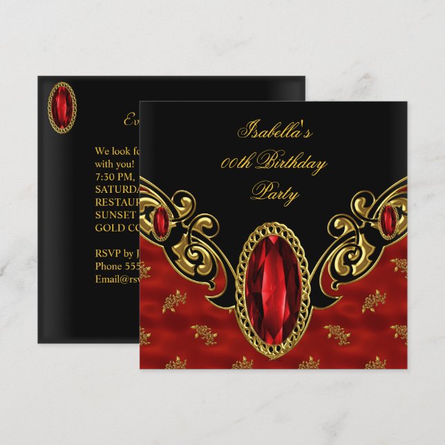 Invitación Partido de Aniversario del Oro y Negro de Asia Roj (Anverso / Reverso)