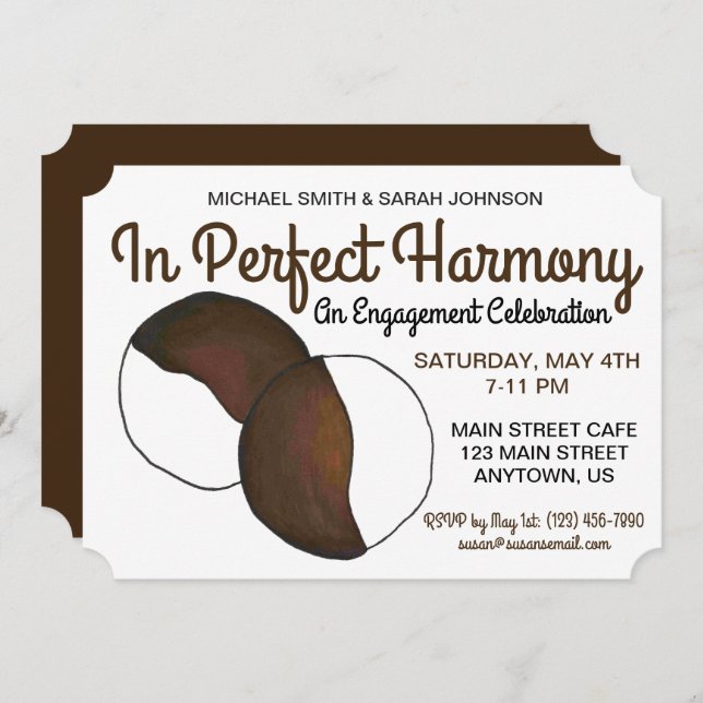 Invitación Partido de Boda de Compromiso NYC Cocina Blanca Ne (Anverso / Reverso)