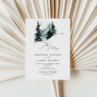 Invitación Partido de Boda de Fotografías de Nieve Verde de I