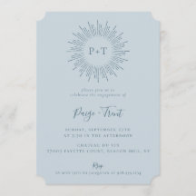 Partido de compromiso azul de luz solar moderna